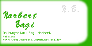 norbert bagi business card
